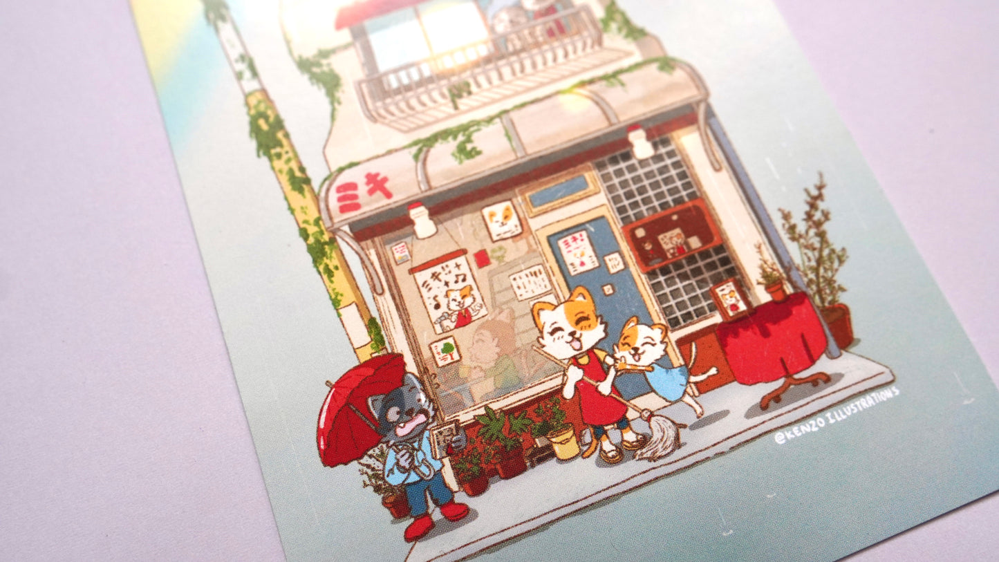 Miki's Yakult Cafe Art Print