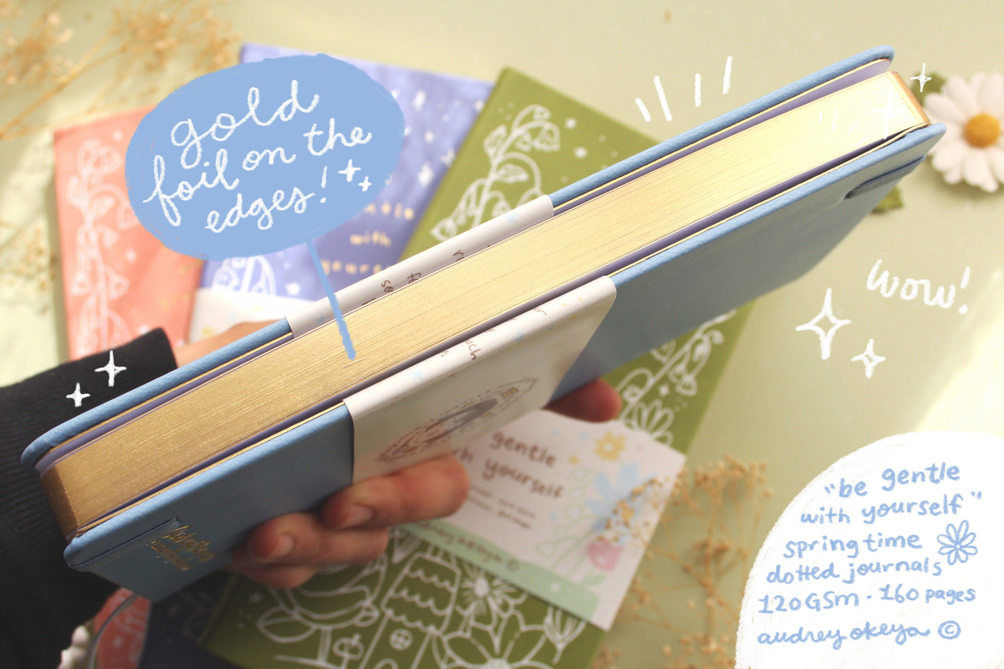 Springtime Journals 4 Diff Colors