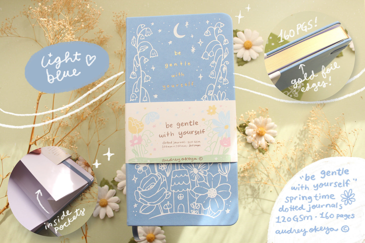 Springtime Journals 4 Diff Colors