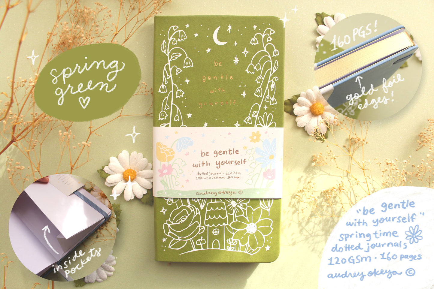Springtime Journals 4 Diff Colors