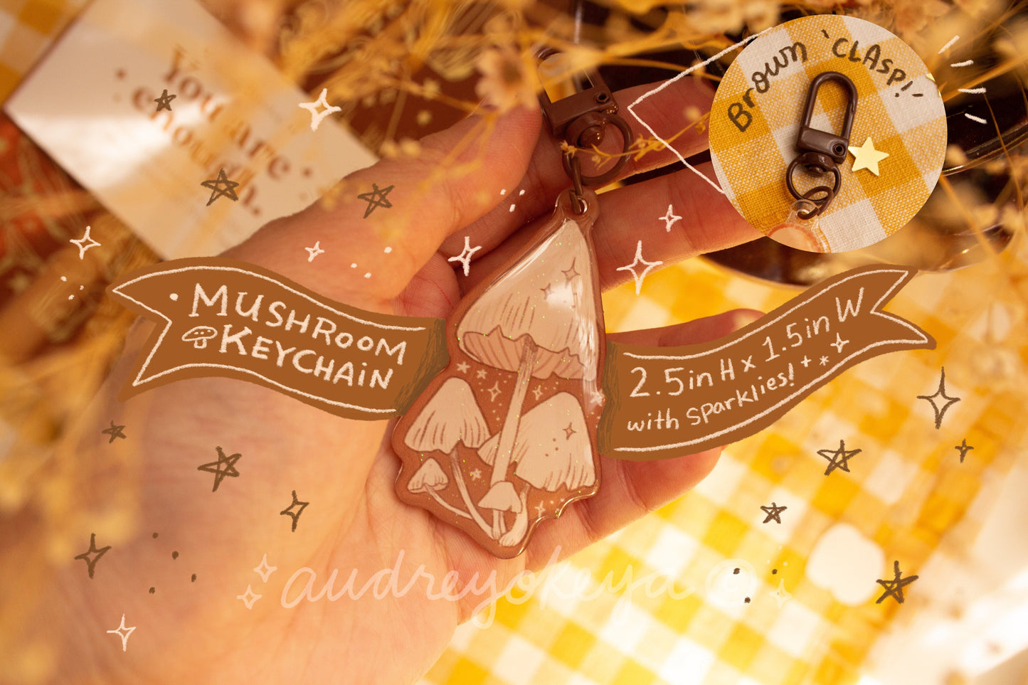 Mushroom Keychain