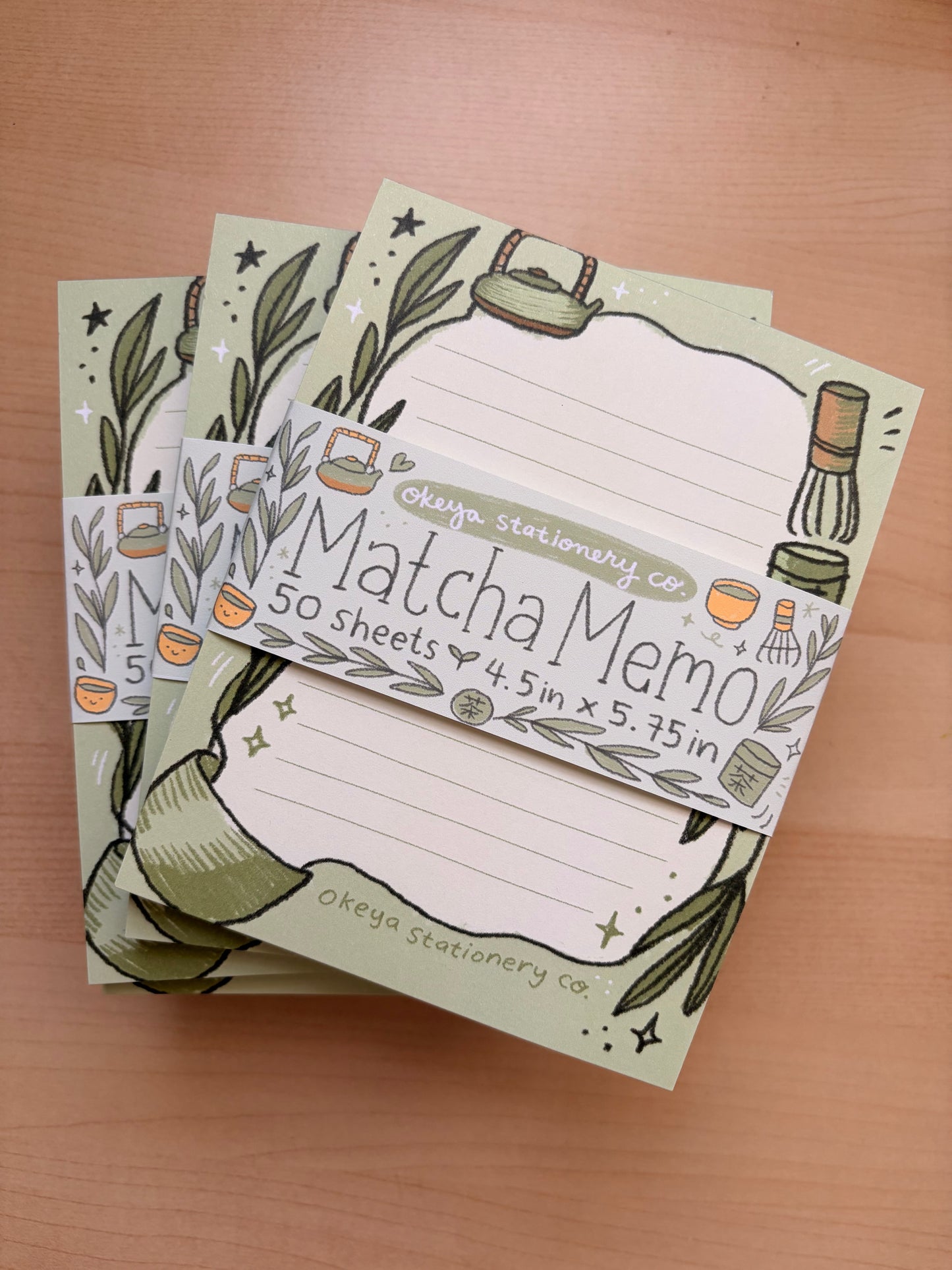 Matcha Notepad Memo Pad