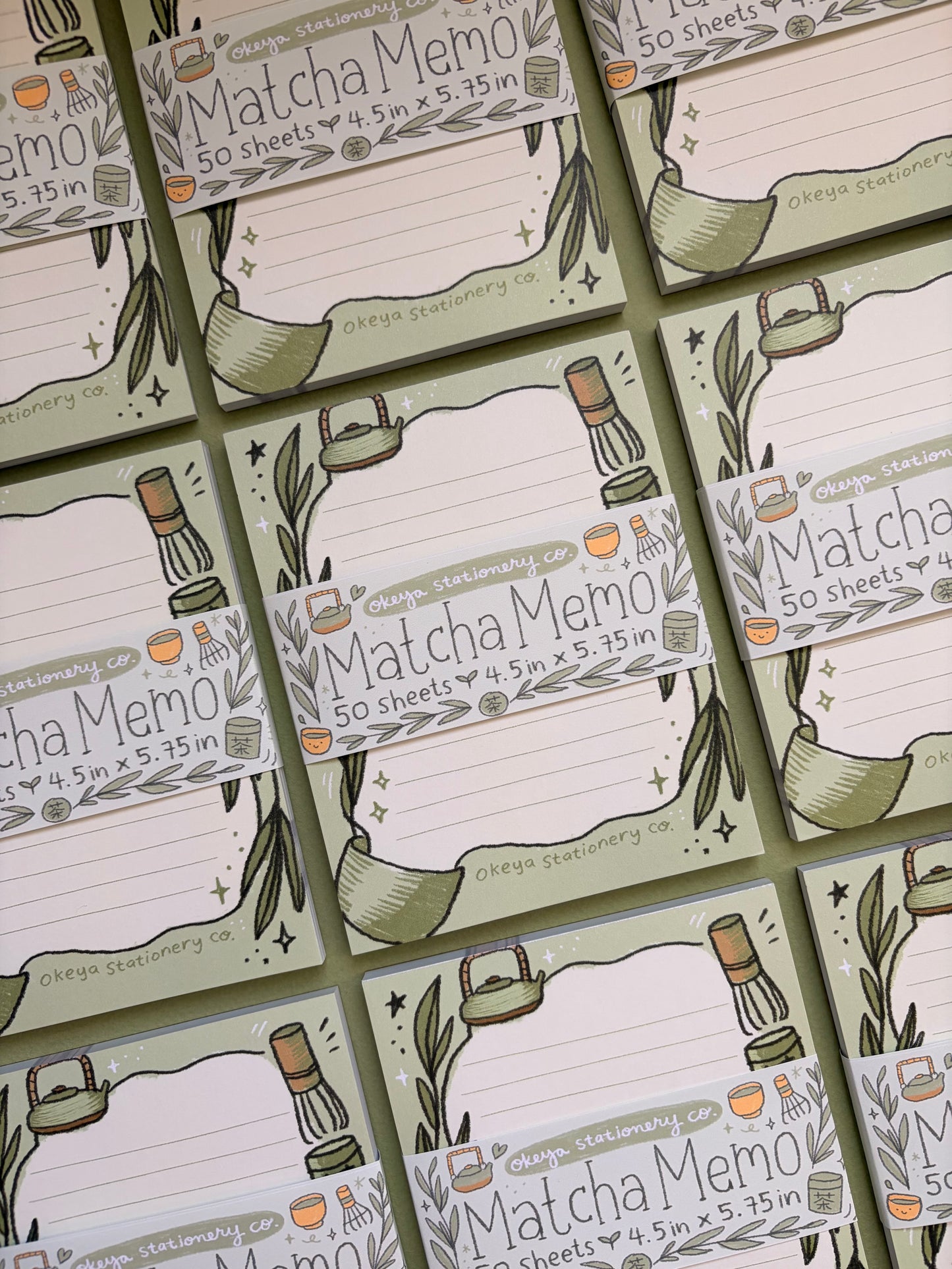 Matcha Notepad Memo Pad