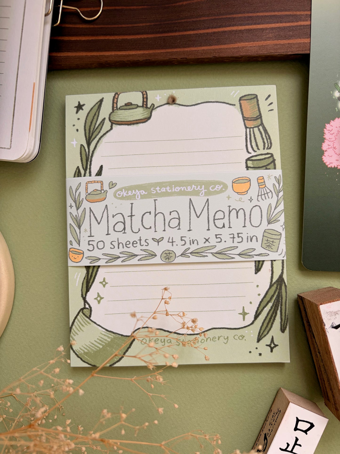 Matcha Notepad Memo Pad
