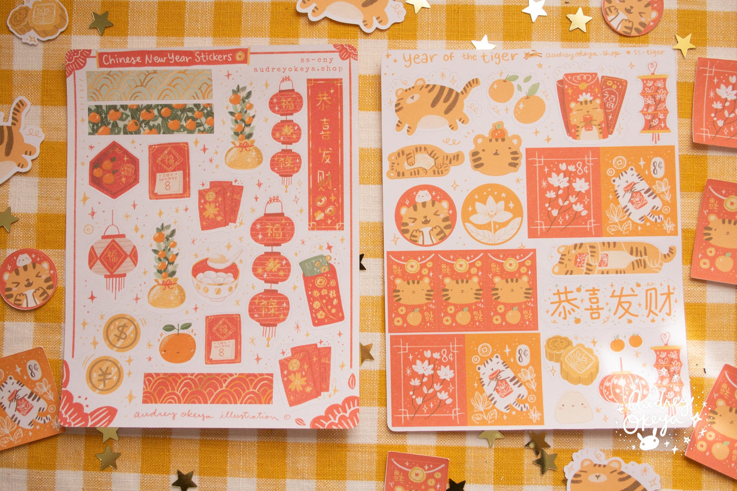 Chinese New Year Sticker Sheets | Year of the Tiger Sticker Sheet