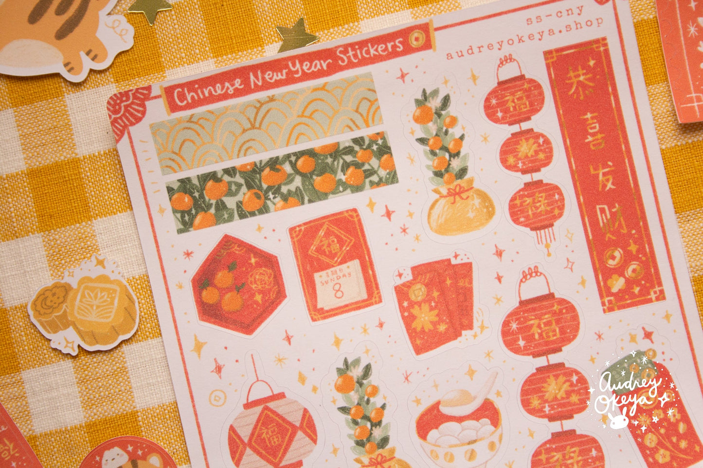 Chinese New Year Sticker Sheets | Year of the Tiger Sticker Sheet