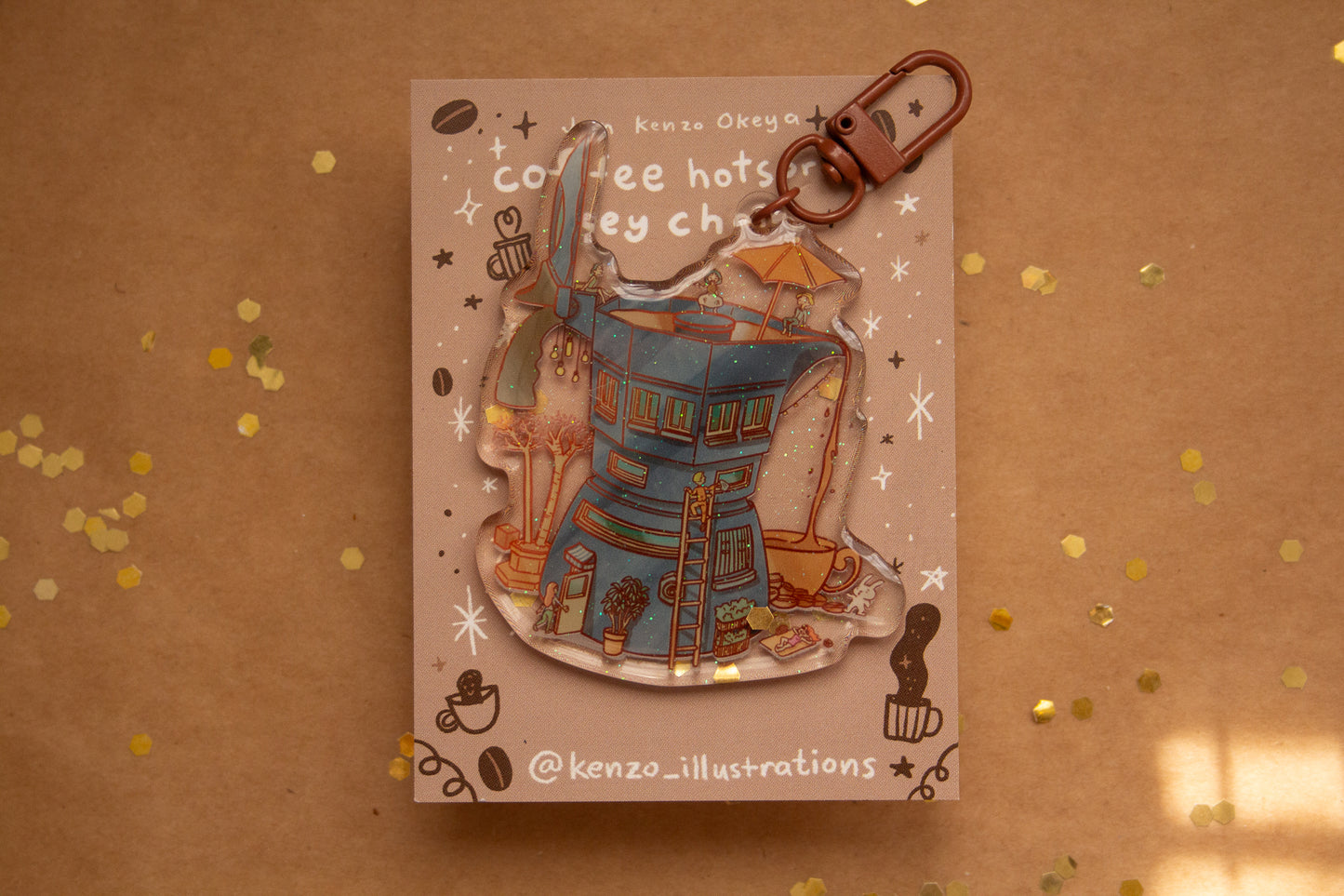 Coffee Hot Spring Keychain