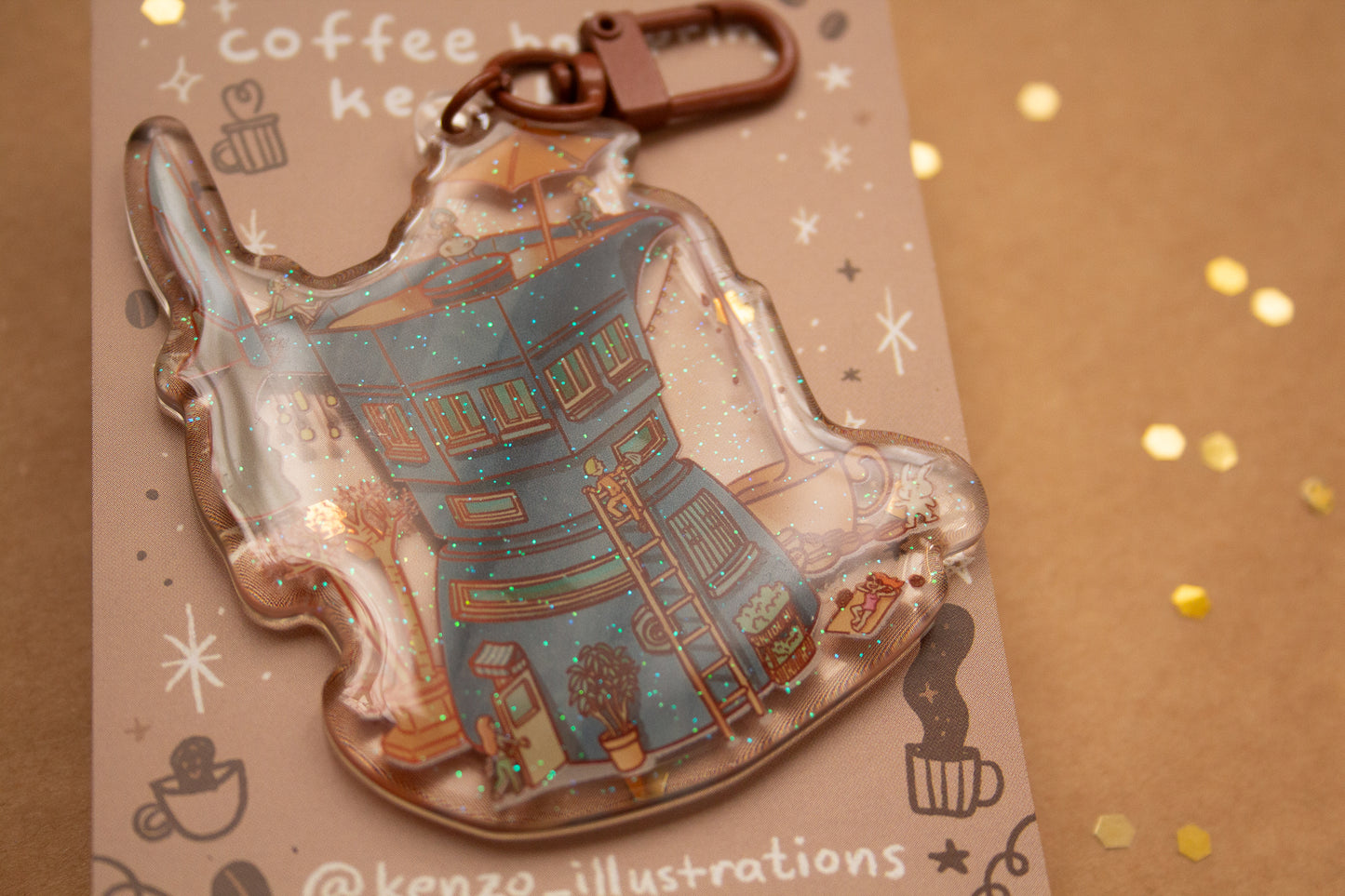 Coffee Hot Spring Keychain