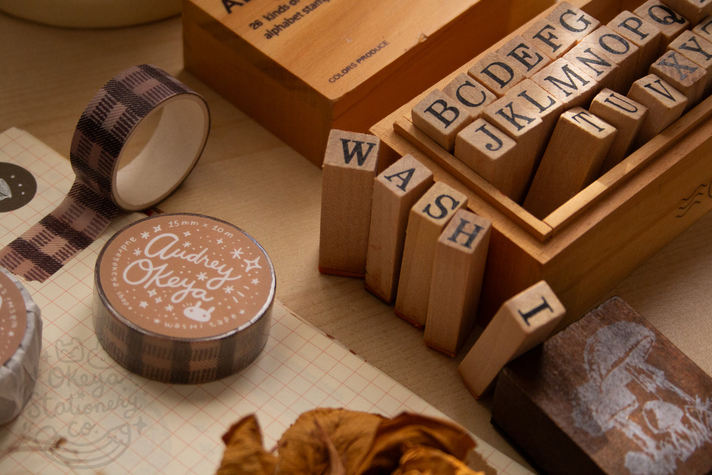 Coffee Gingham Washi Tape