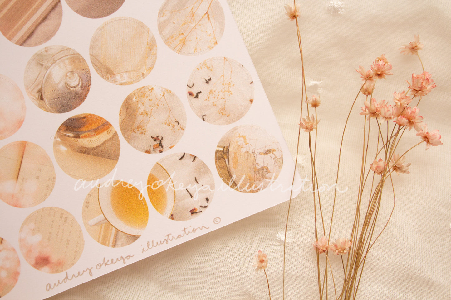 Tea Time Circles Sticker Sheet