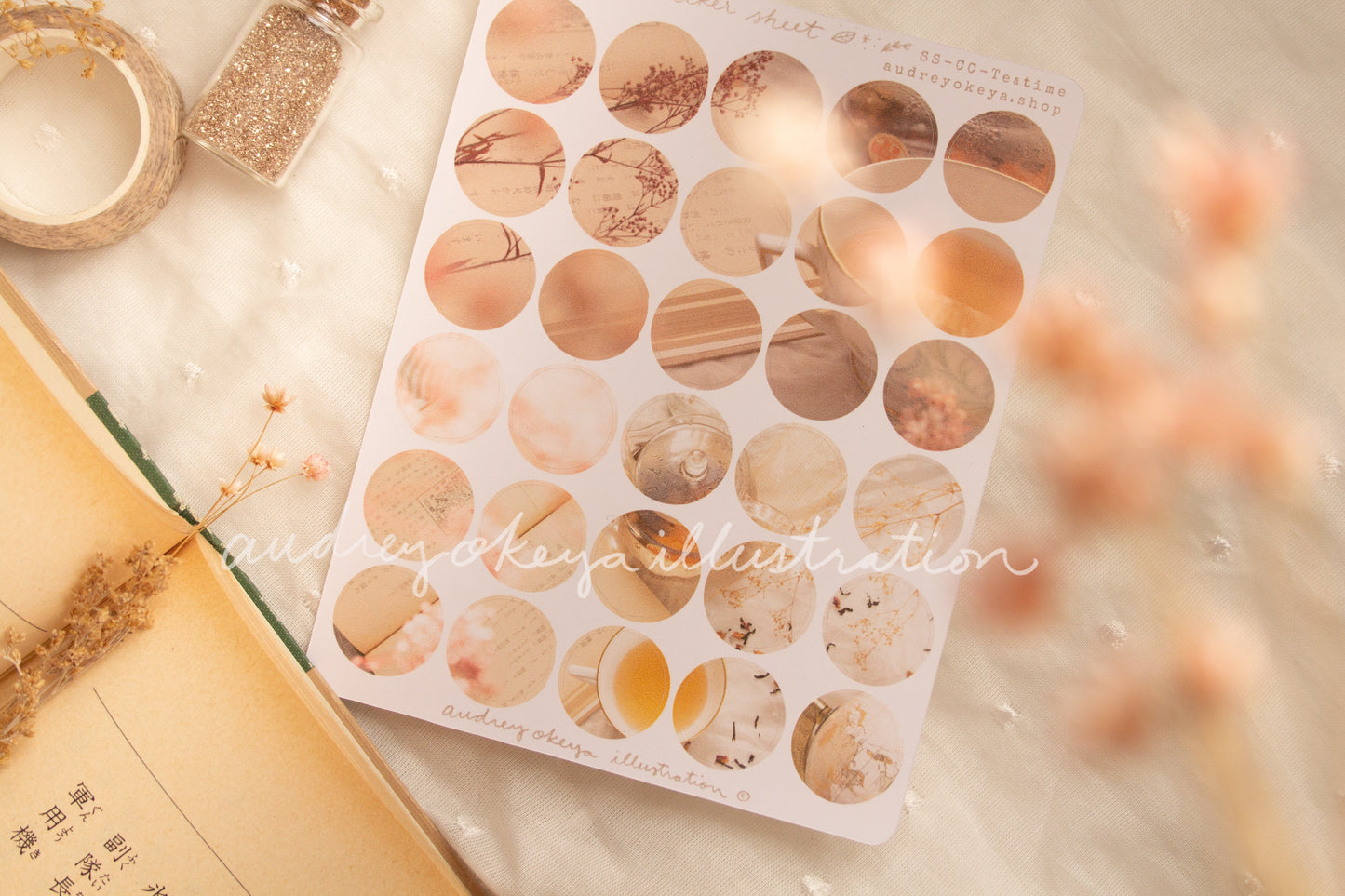 Tea Time Circles Sticker Sheet