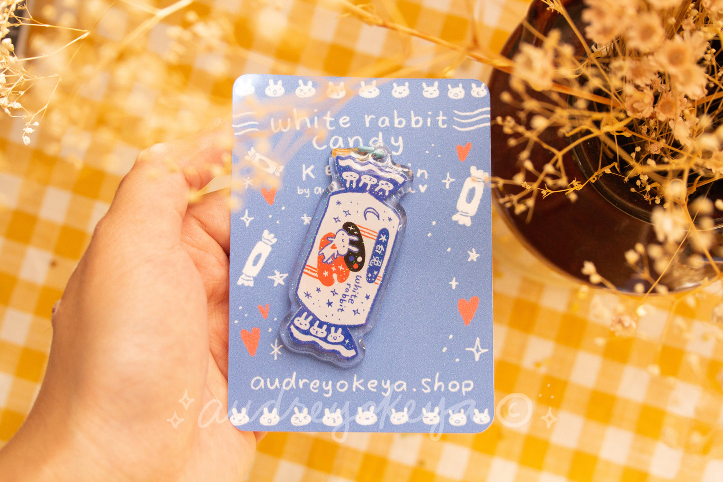 White Rabbit Keychain