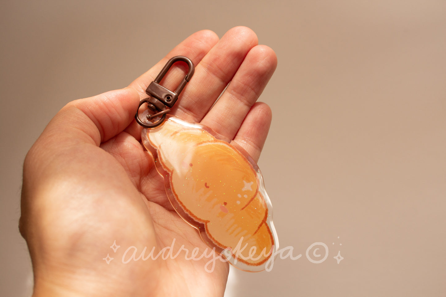 Croissant Baby Keychain
