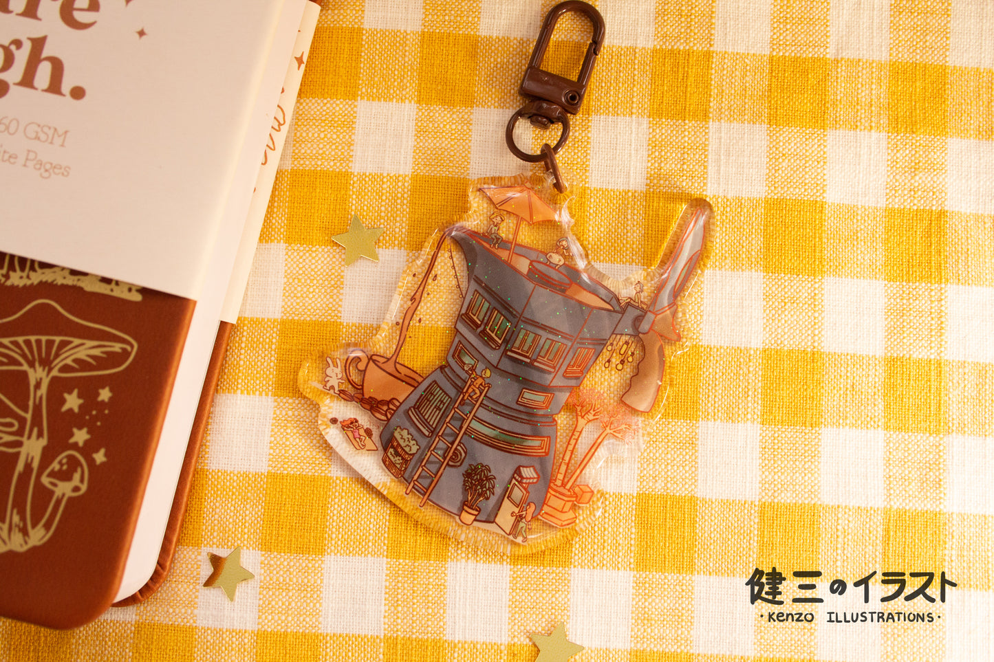 Coffee Hot Spring Keychain