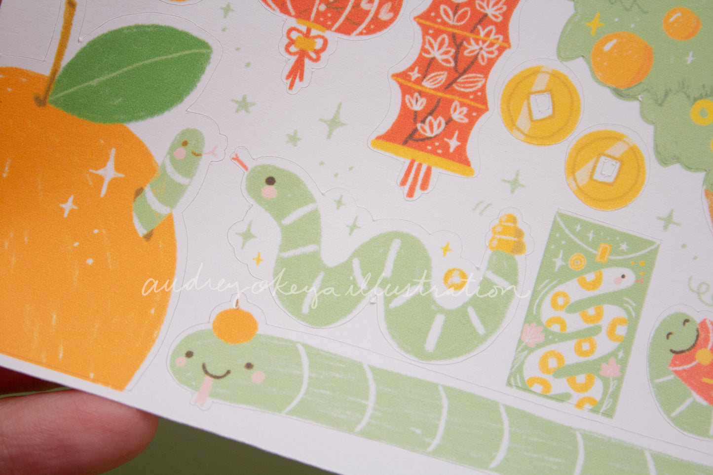 CNY Snake Sticker sheet