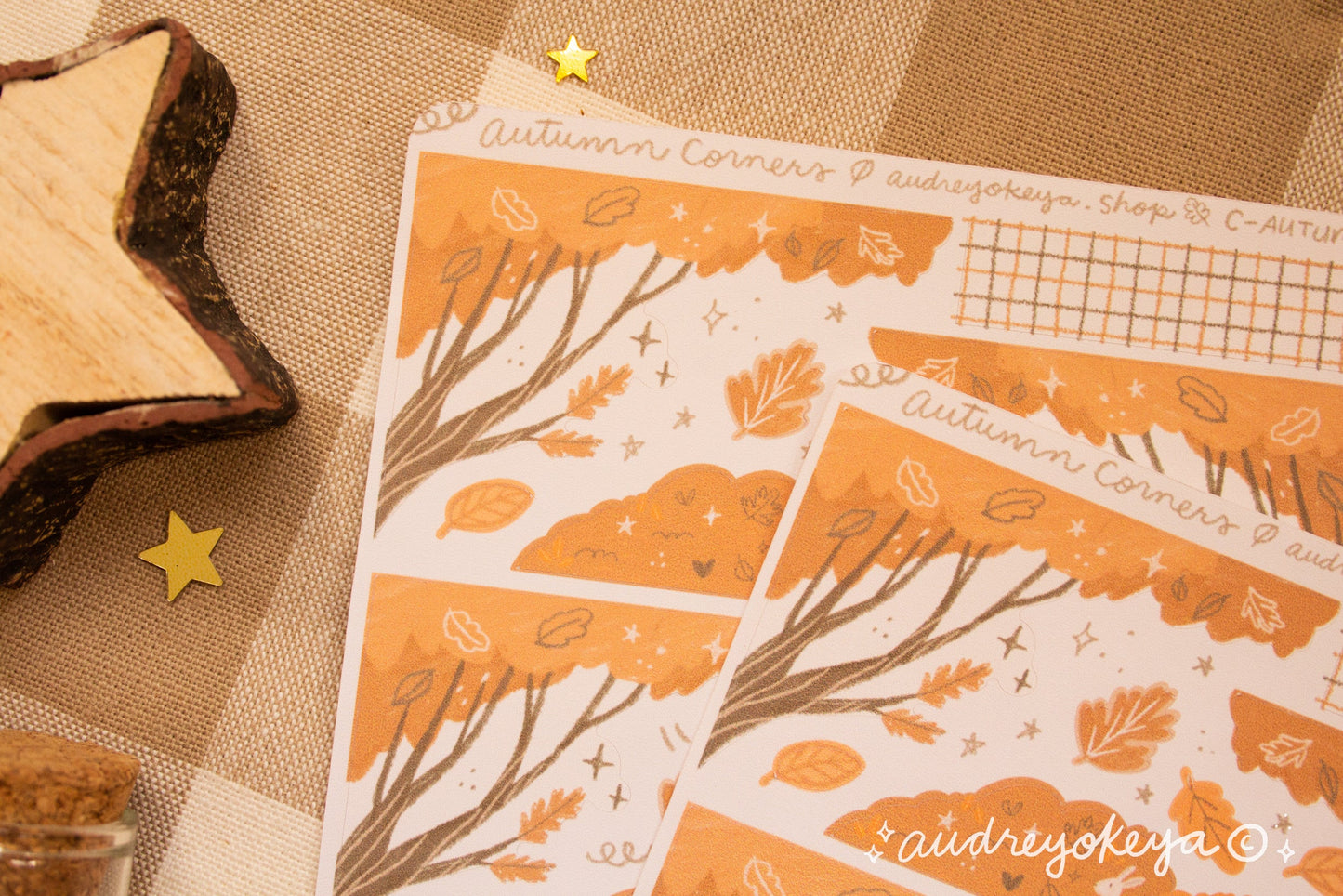 Autumn Corner Sticker Sheet | Grove Corner Sticker Sheet