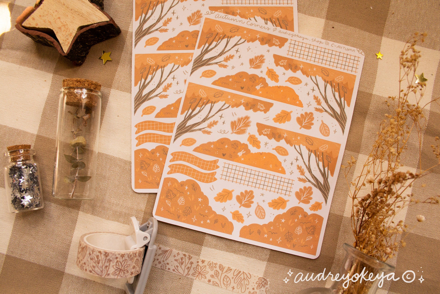 Autumn Corner Sticker Sheet | Grove Corner Sticker Sheet