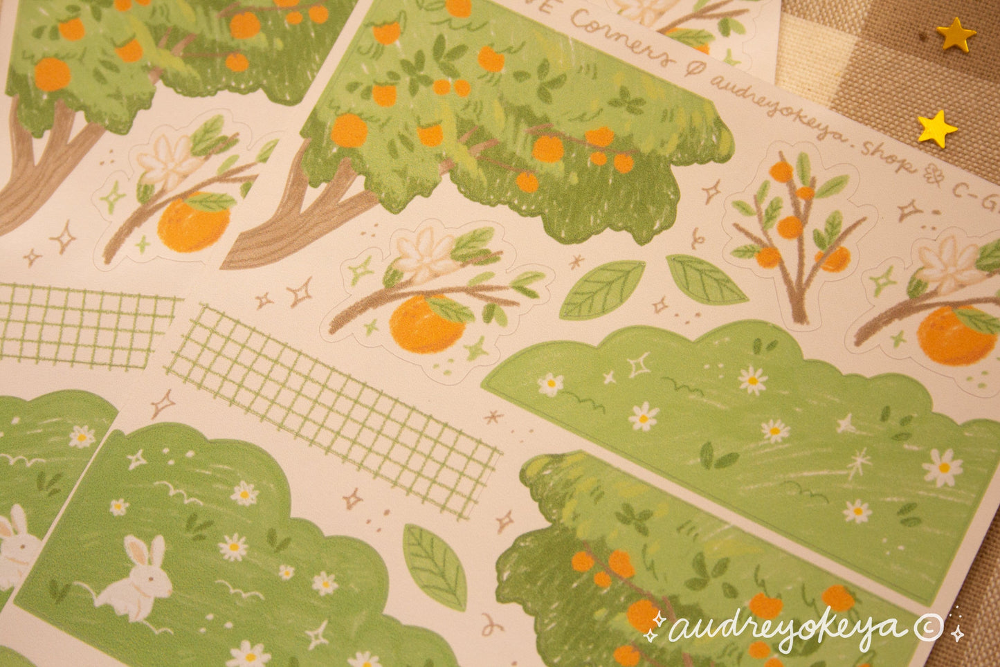 Autumn Corner Sticker Sheet | Grove Corner Sticker Sheet