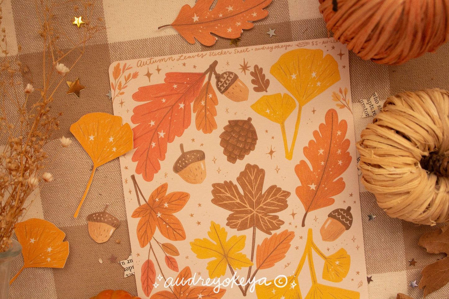 Autumn Leaves Sticker sheet | Fall Autumn Bullet Journaling Stickers