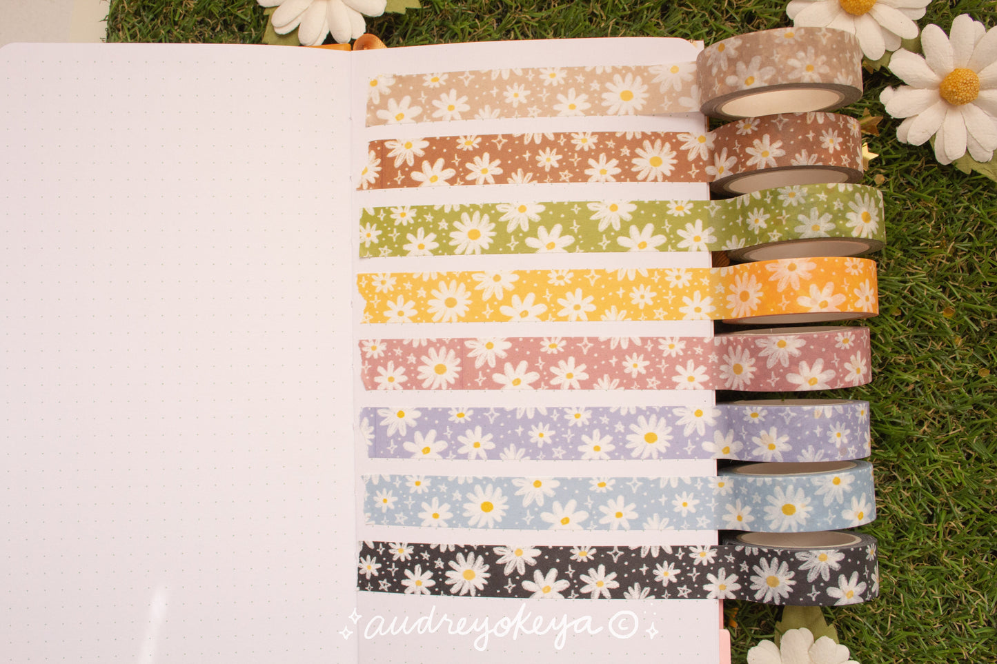 Daisy Washi Tape 8 Colors