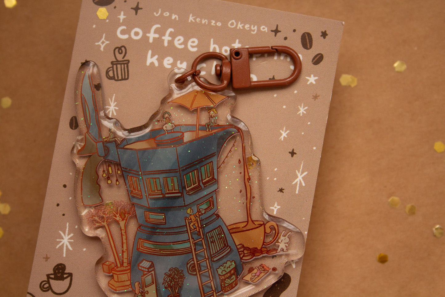 Coffee Hot Spring Keychain
