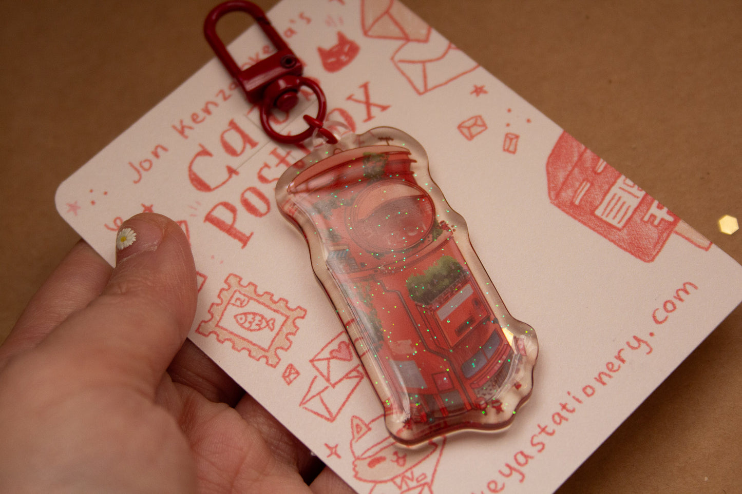 Cat Post Box Keychain