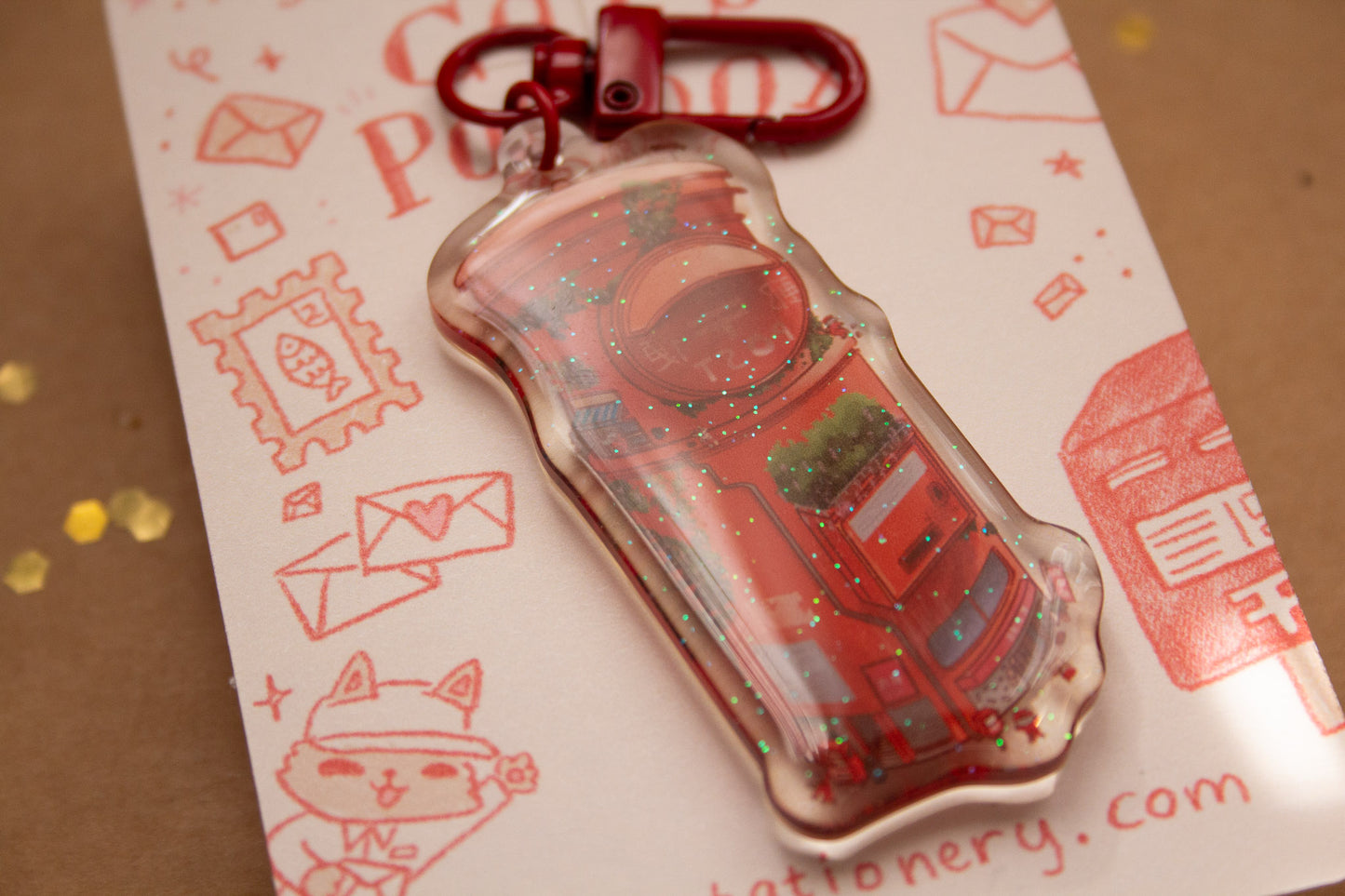 Cat Post Box Keychain