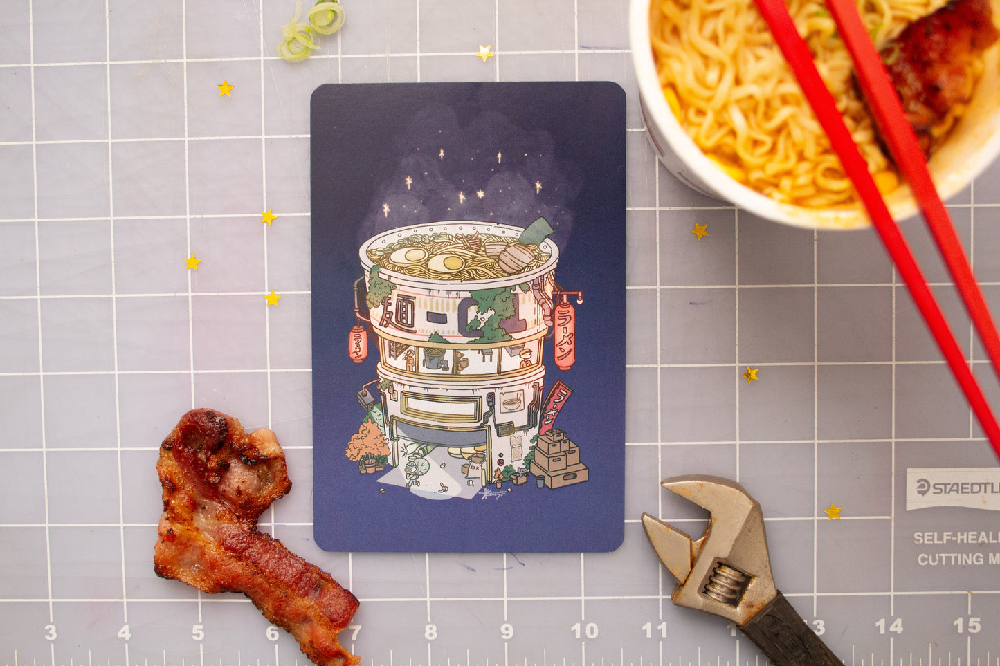 Ramen Warehouse Art Print