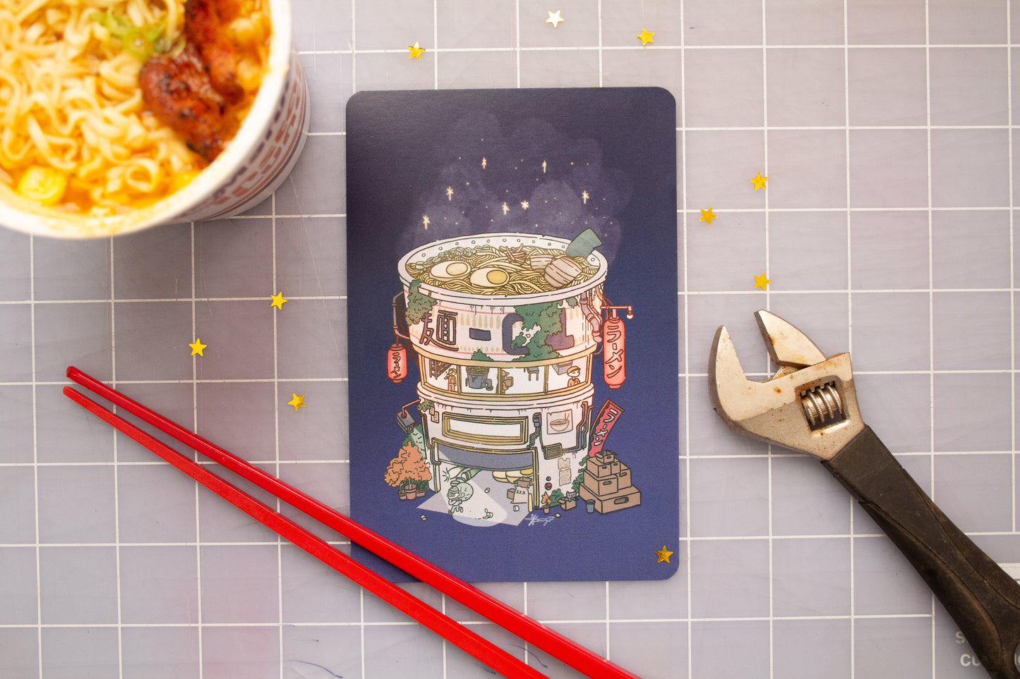 Ramen Warehouse Art Print