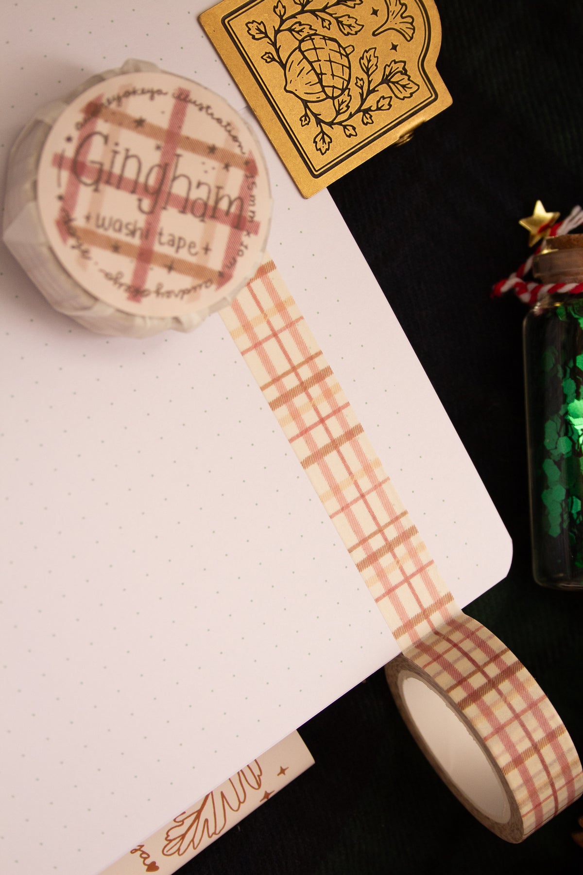 Gingham Christmas Holiday Washi Tape