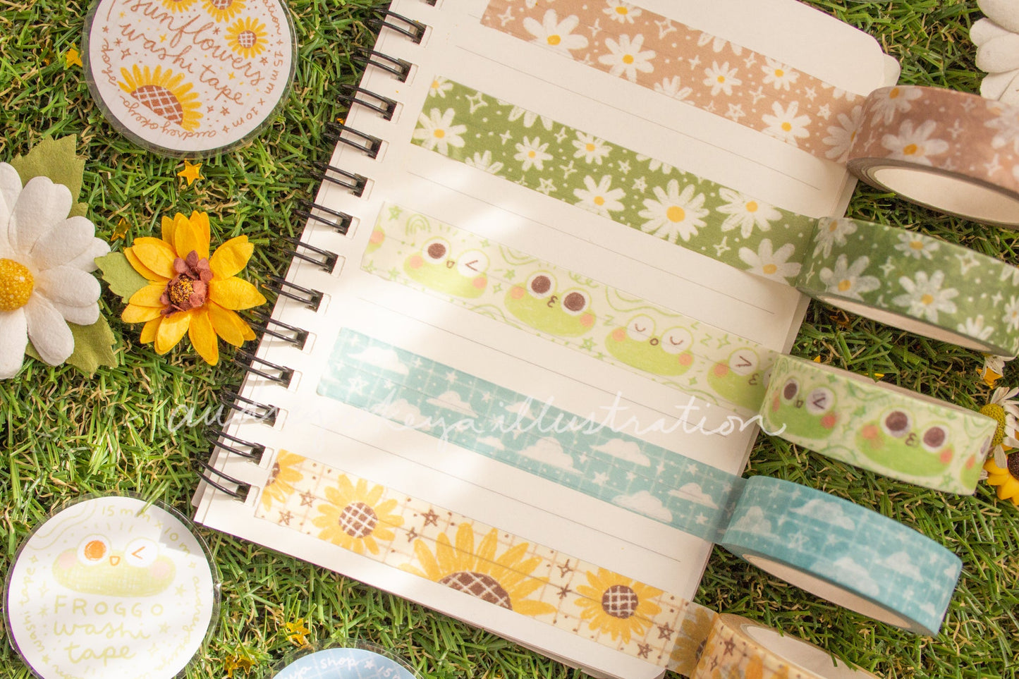 Spring Time & Froggy Washi Tapes 5 Designs