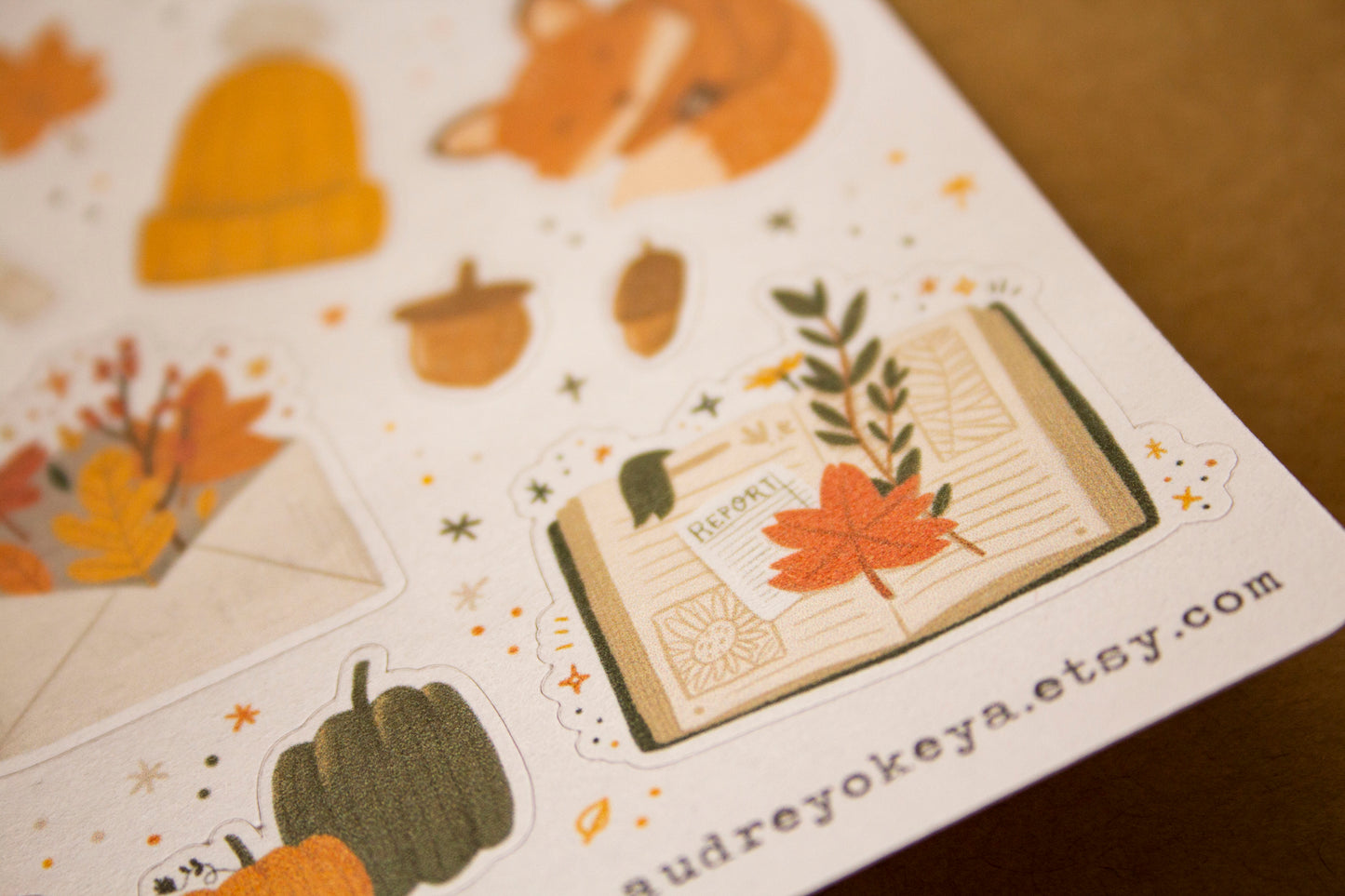 Hello Autumn Fall Sticker Sheet