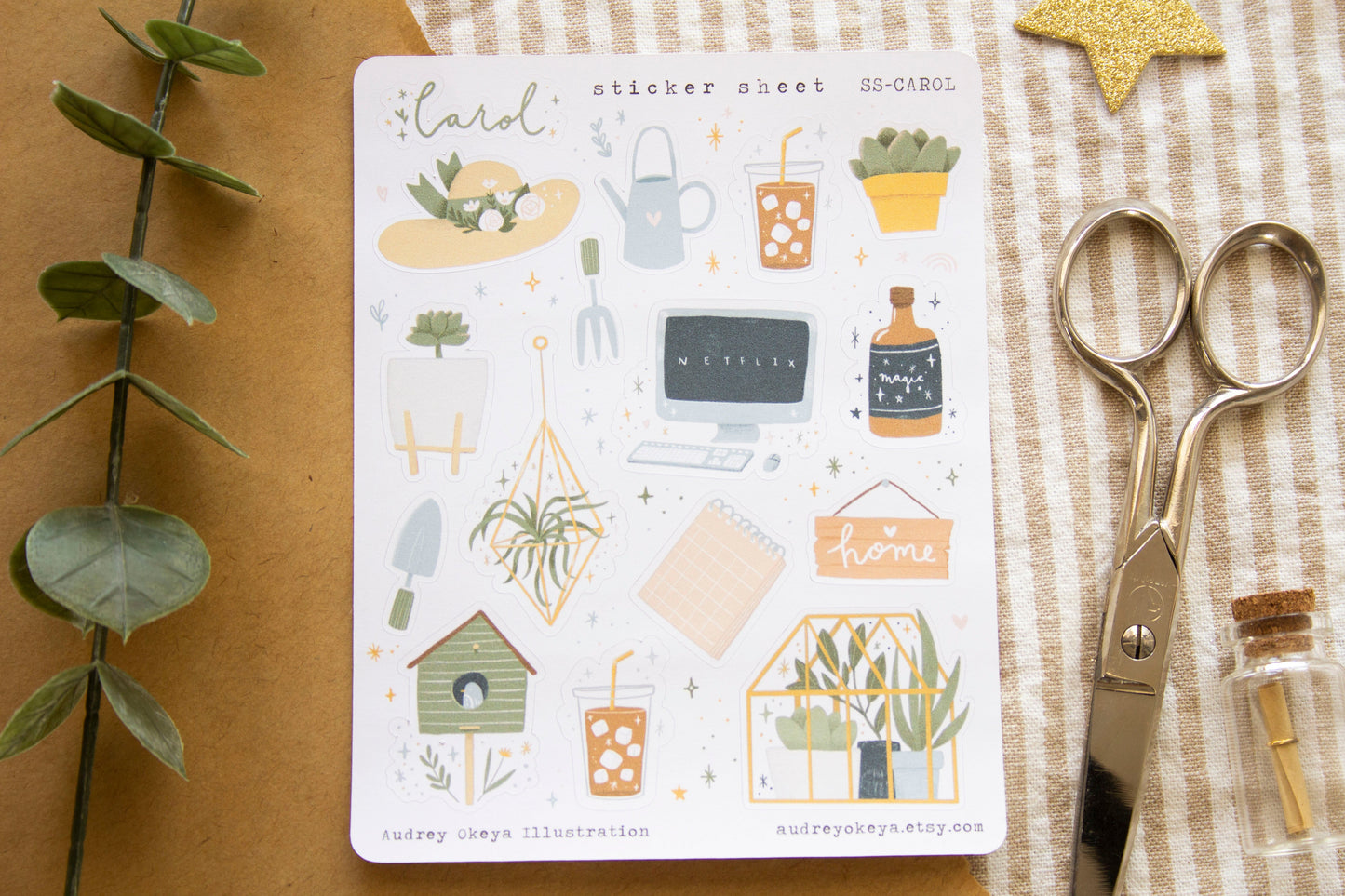 Carol Plant Sticker Sheet