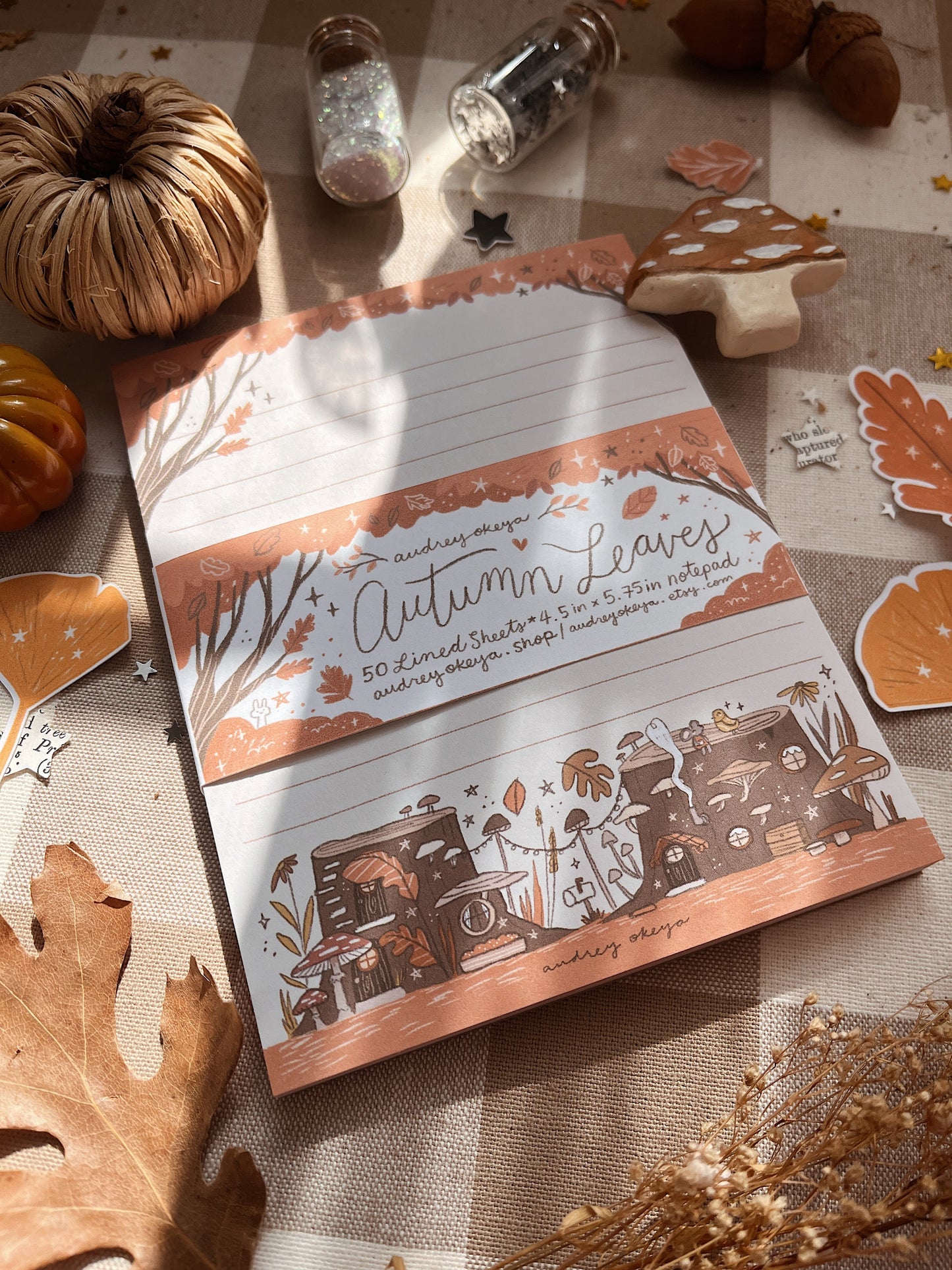 Autumn Leaves Notepad Memo Pad