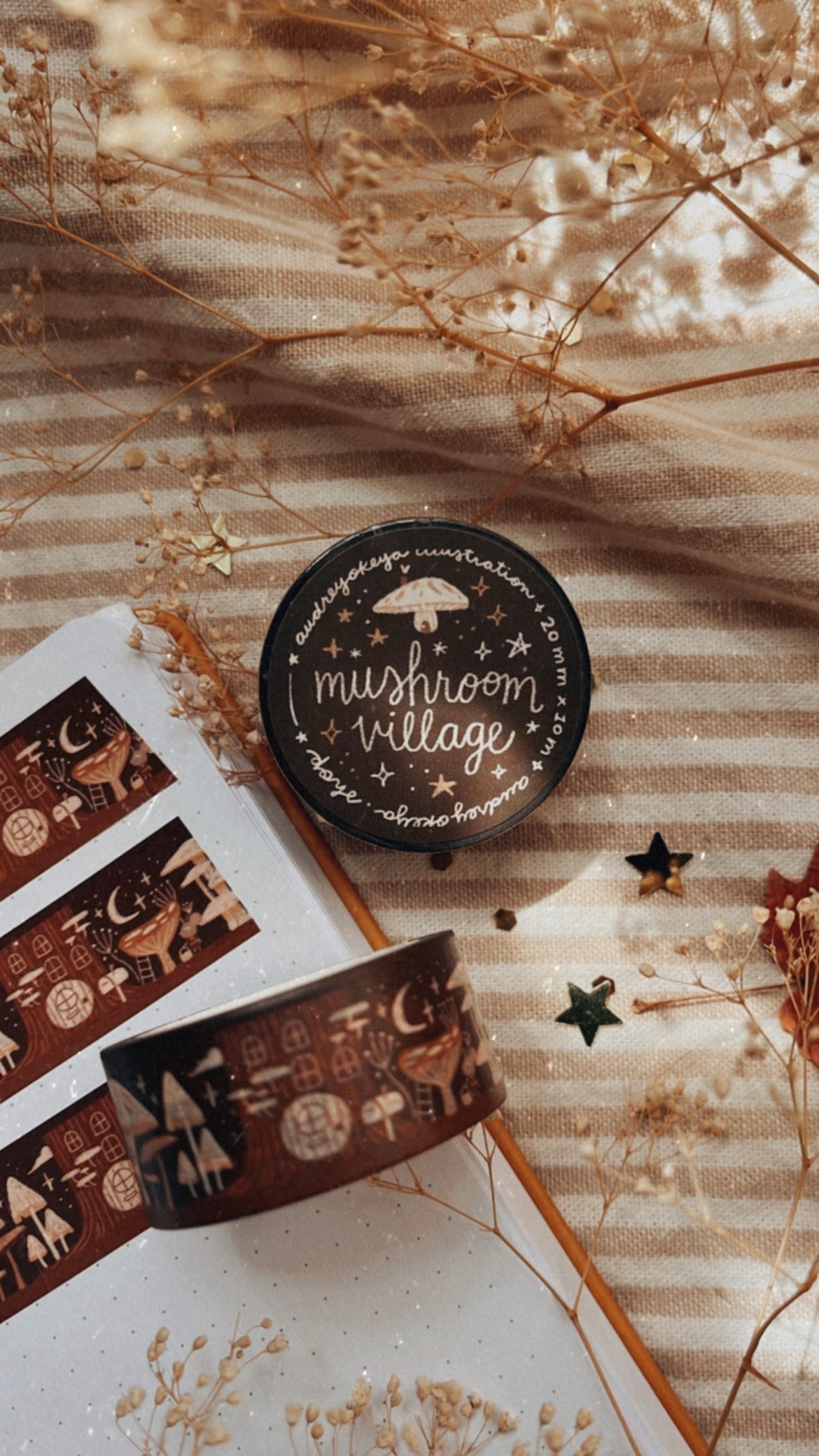 Mushroom Village Washi Tape