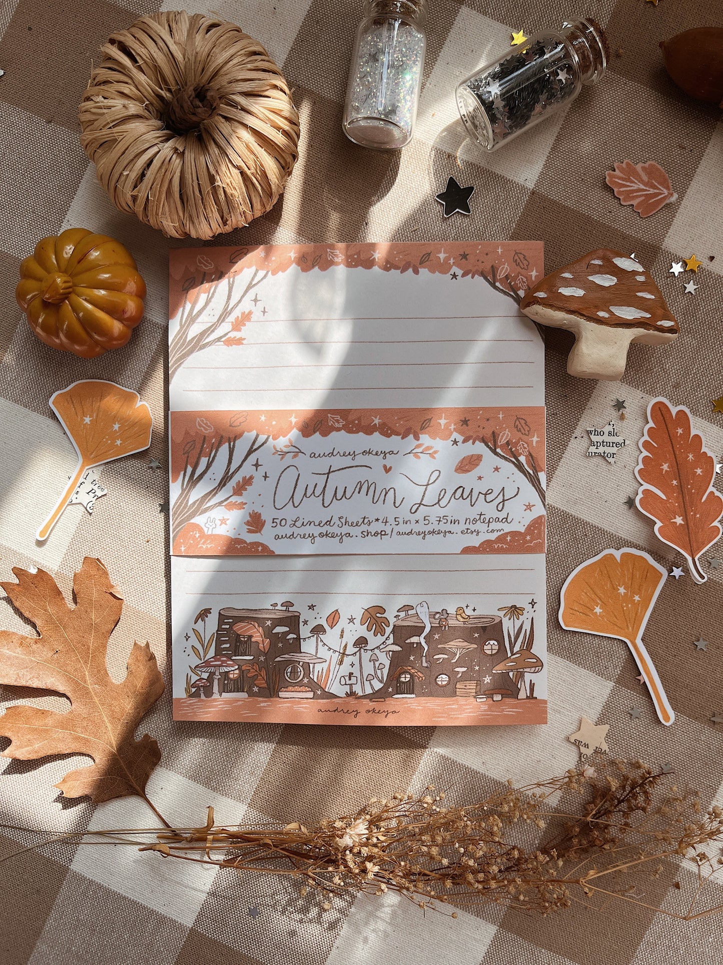 Autumn Leaves Notepad Memo Pad