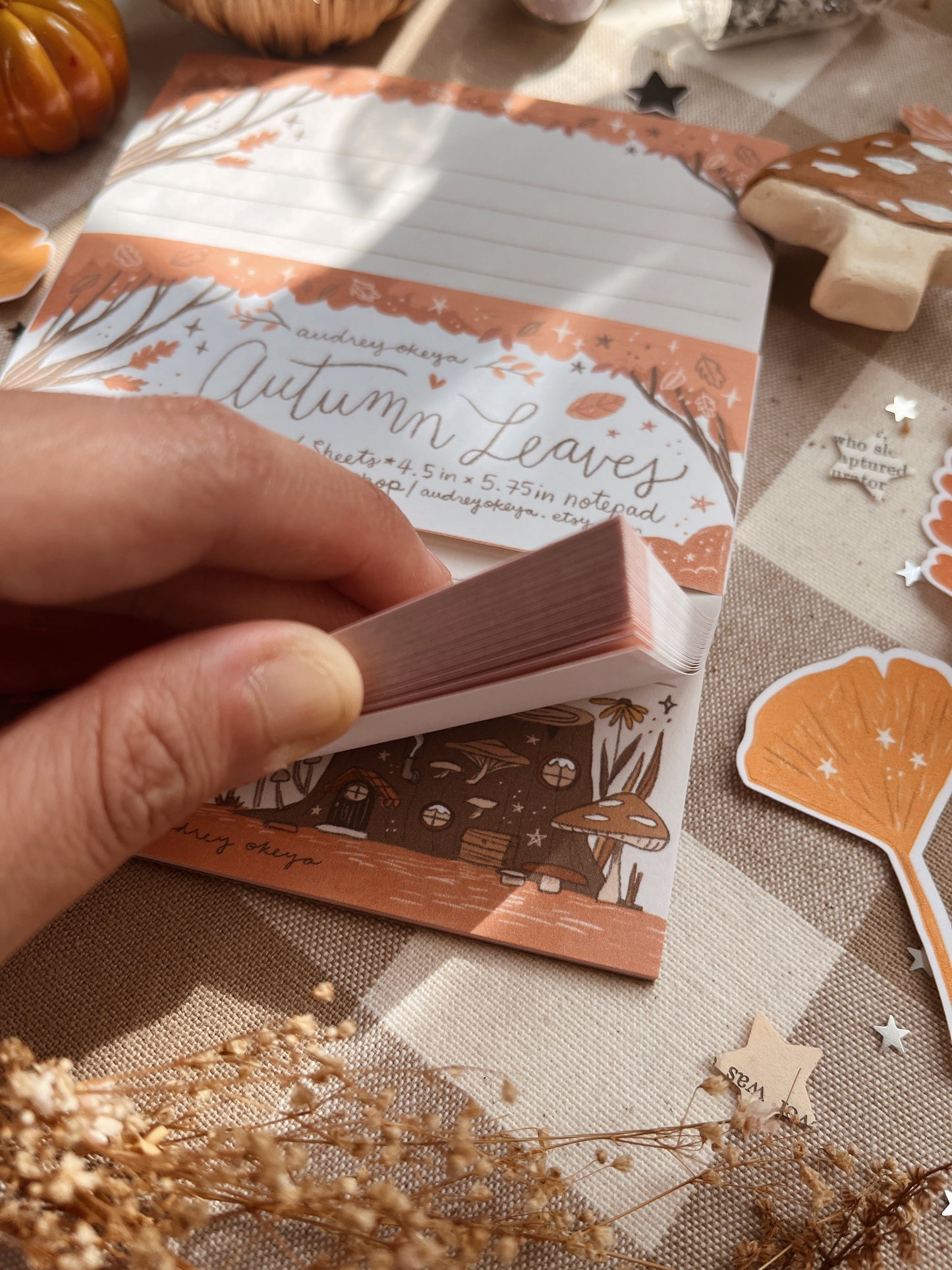 Autumn Leaves Notepad Memo Pad