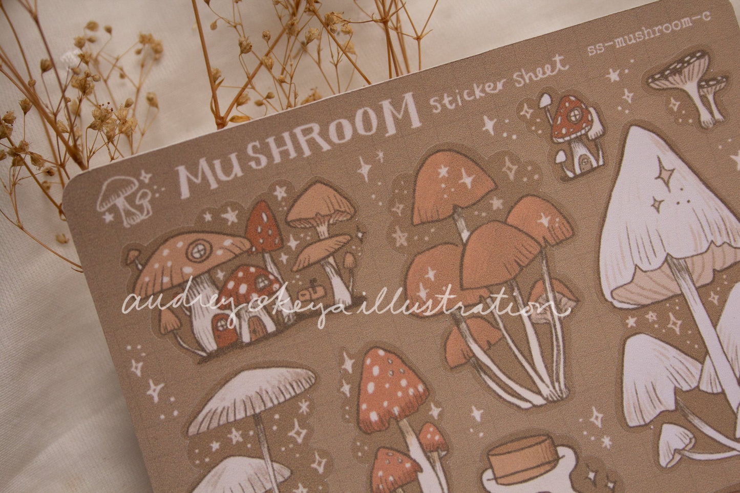 Mushroom Cottagecore Bullet Journaling Stickers & Washi Strips