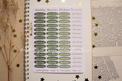 Planner Weekly Sticker Sheets - 10 Diff Kinds!