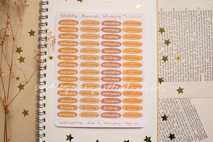 Planner Weekly Sticker Sheets - 10 Diff Kinds!