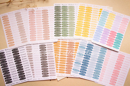 Planner Weekly Sticker Sheets - 10 Diff Kinds!