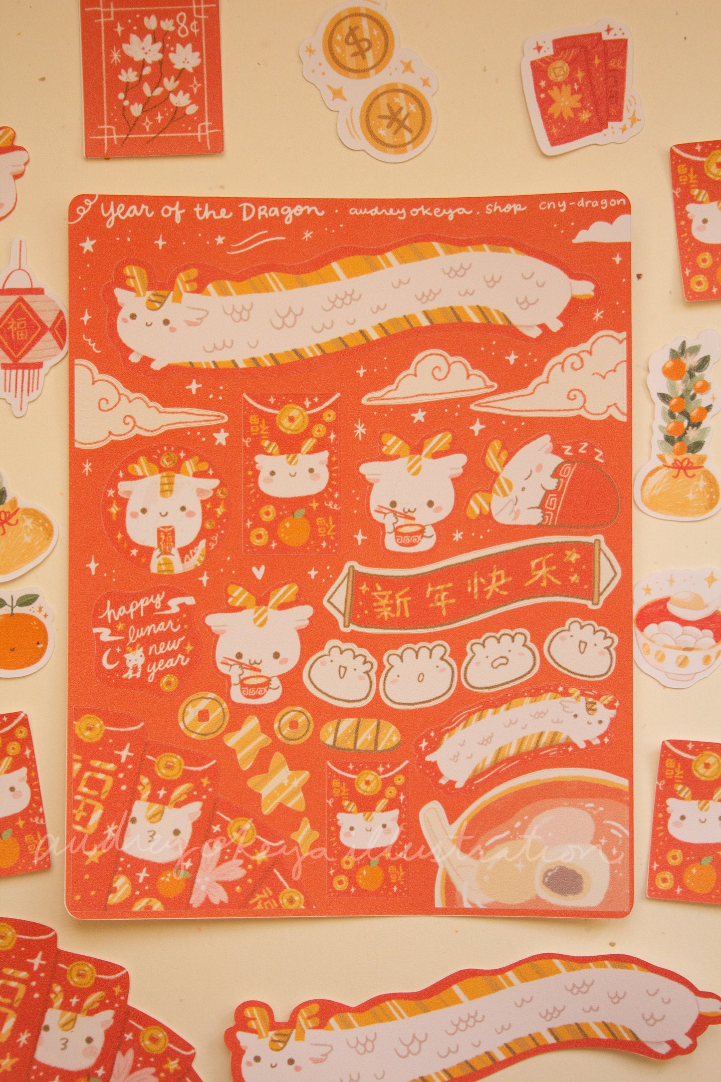 Year of the Dragon | CNY Chinese New Year Sticker Sheets