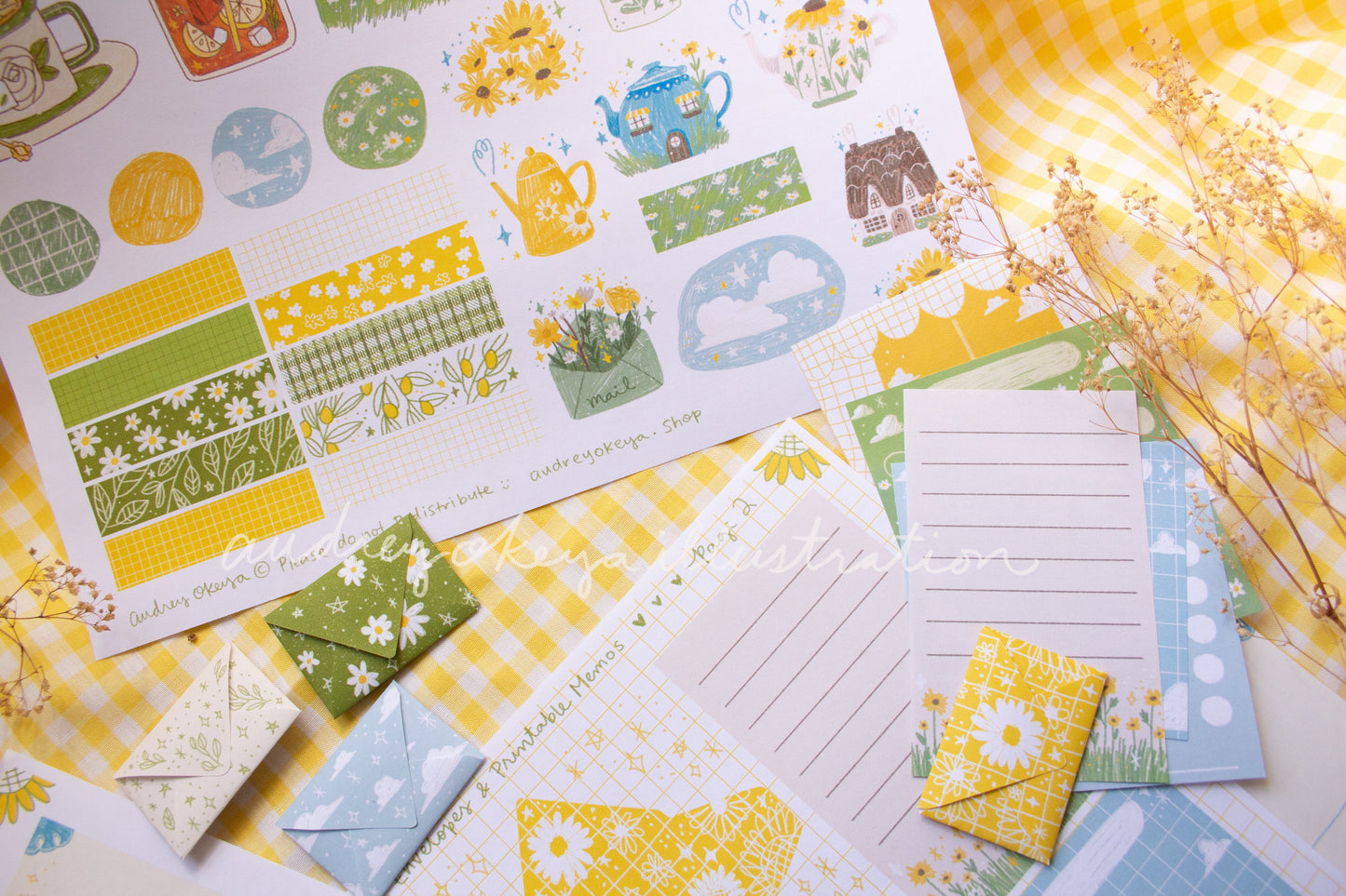 Wildflower Dreams Printable Pages | Stickers, Memos, Tiny Envelopes