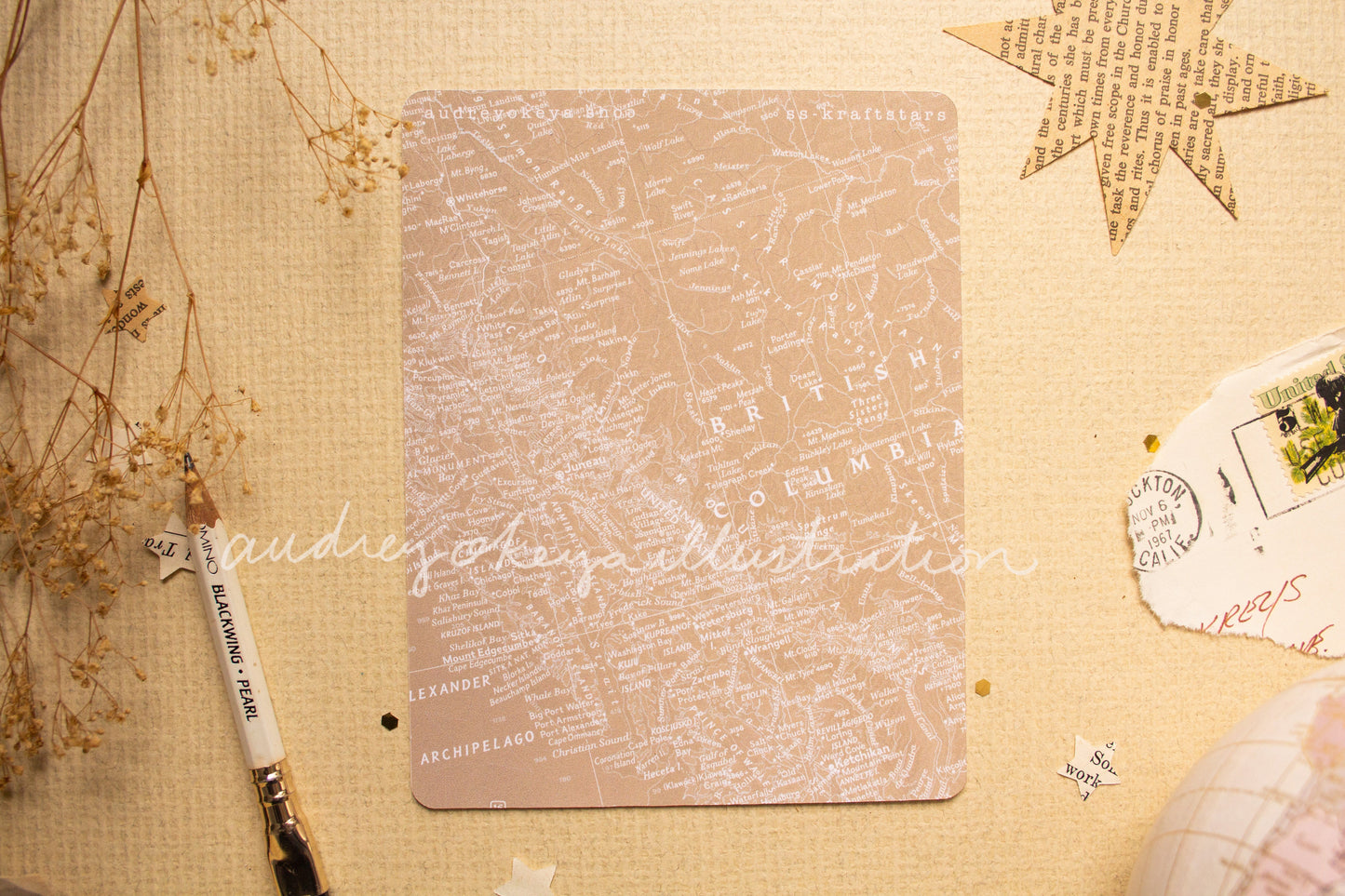Aesthetic Kraft Stars | Map Stamps | Map stars Textures Sticker Sheets - 3 Diff Kinds!