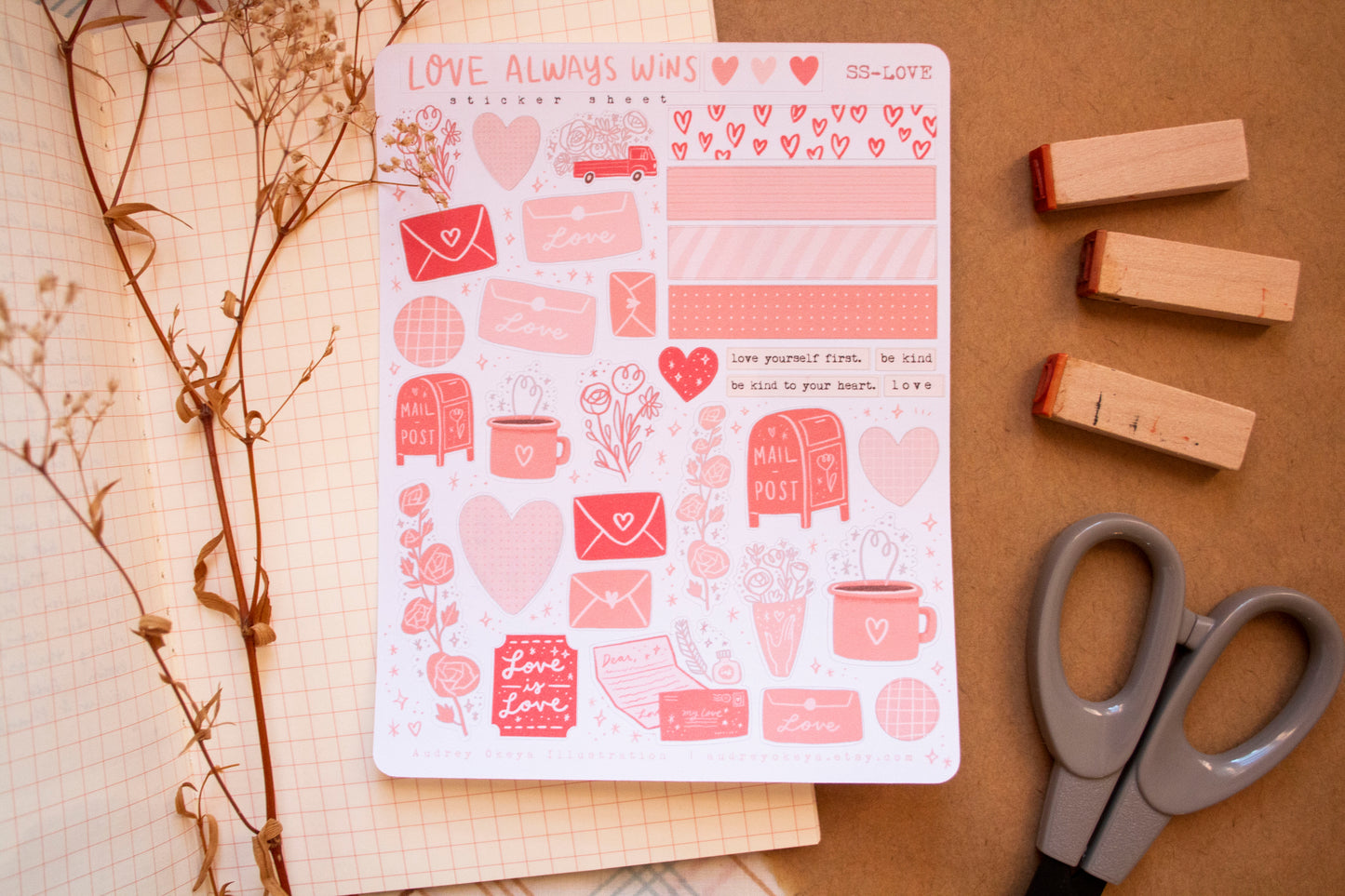 Love Wins Valentines Sticker Sheet