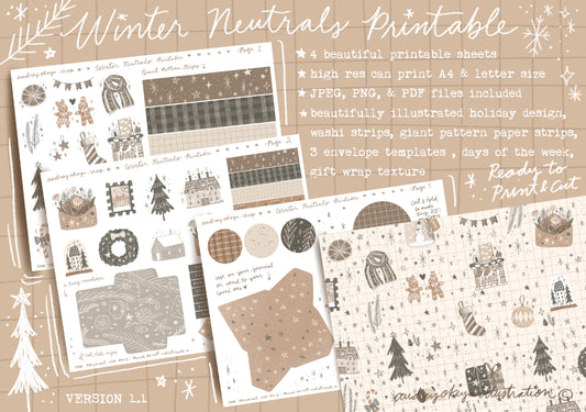 Winter Neutrals Printable