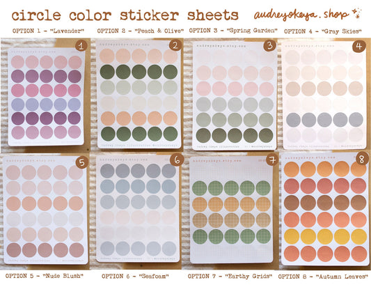 ✧ Colorful Circles Sticker Sheets ✧