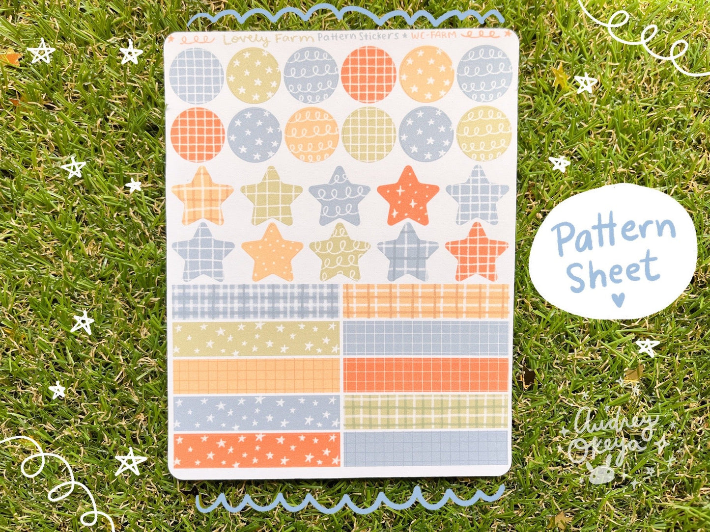 Lovely Farm Sticker Sheet & Pattern Sheet