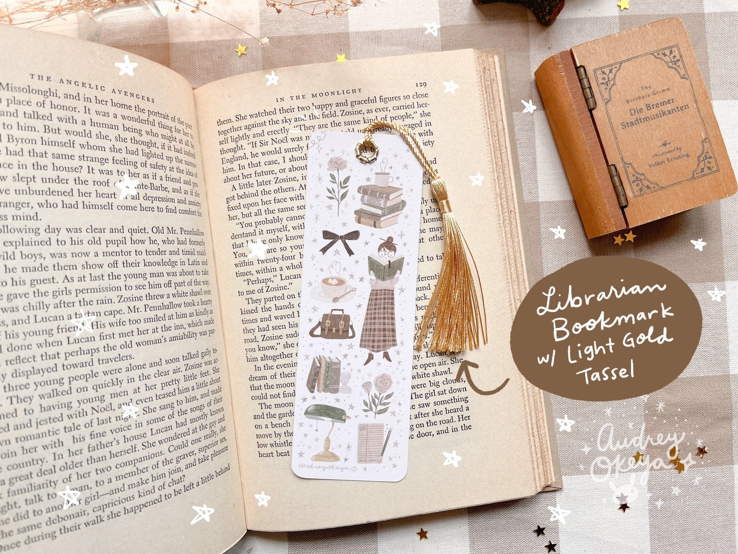 Librarian Bookmark | Aesthetic Bookmark w or w/o tassels