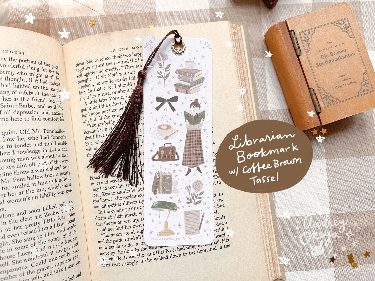 Librarian Bookmark | Aesthetic Bookmark w or w/o tassels